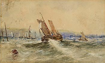 Edwin Hayes, Roughs Seas, Plymouth Channel at Morgan O'Driscoll Art Auctions