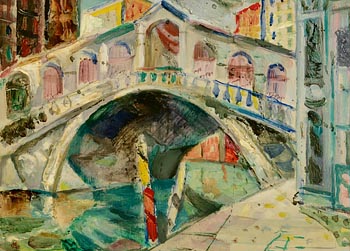May Guinness (1863-1955), Rialto Bridge, Venice at Morgan O'Driscoll Art Auctions