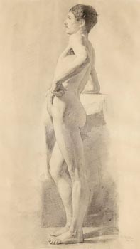 Sir William Orpen, Study of a Male Nude (1896) at Morgan O'Driscoll Art Auctions