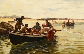 William Henry Bartlett, Leaving for Achill (1887) at Morgan O'Driscoll Art Auctions