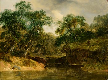 James Arthur O'Connor, Plein Air Study on the Dargle River at Morgan O'Driscoll Art Auctions