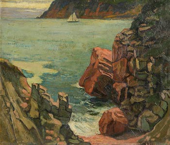 Stanley Royle, Red Rocks, Blue Rocks at Morgan O'Driscoll Art Auctions