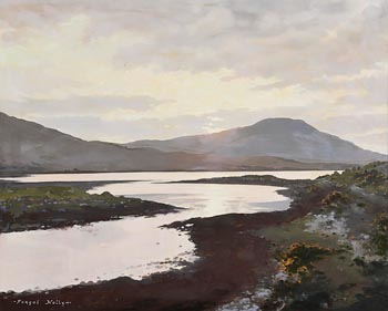 Fergal Nally, Sunset Bellacragher Bay, Curraun, Co. Mayo at Morgan O'Driscoll Art Auctions