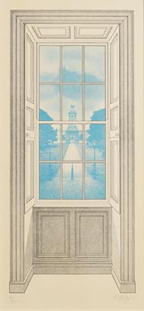 Robert Ballagh, View from the Rubrics, Trinity College, Dublin at Morgan O'Driscoll Art Auctions