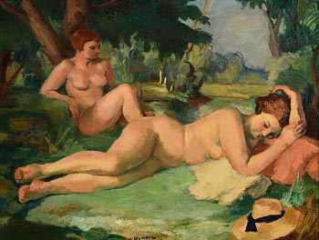 Charles Kvapil, Bathers (1929) at Morgan O'Driscoll Art Auctions