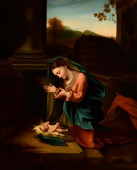 after Antonio Da Correggio (1489-1534), Adoration of the Christ Child at Morgan O'Driscoll Art Auctions