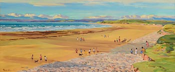 Robert Taylor Carson, Children at Play, Rossnowlagh Strand, Co. Donegal (c.1960's) at Morgan O'Driscoll Art Auctions