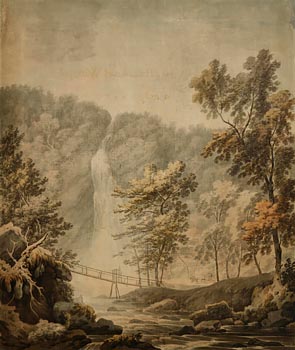 George Barret, Powerscourt Waterfall, Co. Wicklow at Morgan O'Driscoll Art Auctions