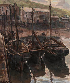 Paul Nietsche, Boats in Harbour at Morgan O'Driscoll Art Auctions