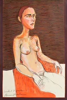 Brian Bourke, Seated Figure at Morgan O'Driscoll Art Auctions
