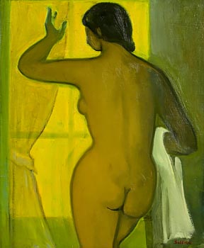 Cecil French Salkeld, Nude Standing by a Window (c.1955) at Morgan O'Driscoll Art Auctions
