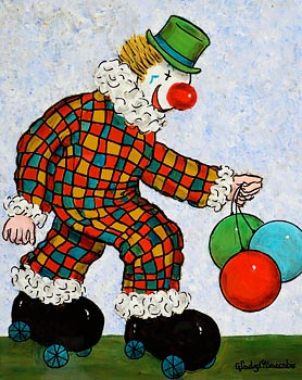 Gladys MacCabe, Clown with Balloons at Morgan O'Driscoll Art Auctions