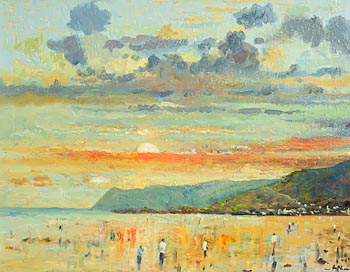 Alex McKenna, Sunset, Keel Beach at Morgan O'Driscoll Art Auctions