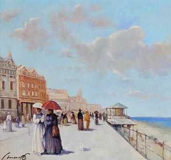 Ken Moroney, The Promenade, South of France at Morgan O'Driscoll Art Auctions