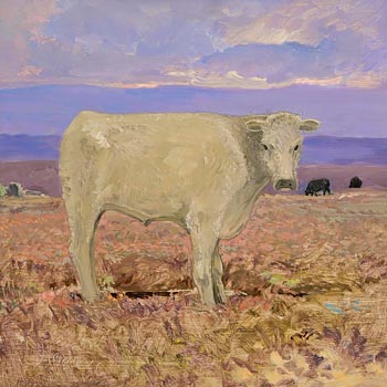Jeremiah Hoad, Cattle on the Bog at Morgan O'Driscoll Art Auctions