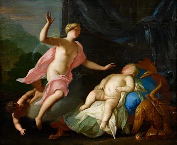 Workshop/ School of Adriaen Van Der Werff (1659-1722), Jupiter and Leda at Morgan O'Driscoll Art Auctions