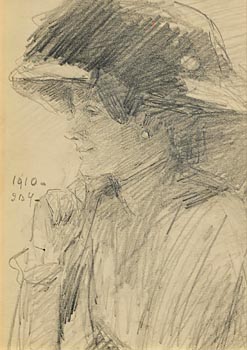 John Butler Yeats, Elegant Lady (1910) at Morgan O'Driscoll Art Auctions