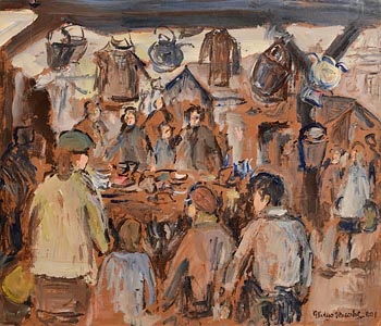 Gladys MacCabe, Market Day, Galway at Morgan O'Driscoll Art Auctions