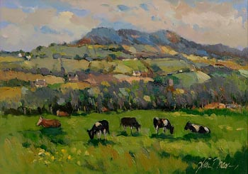Liam Treacy, Pastureland, Co. Wicklow at Morgan O'Driscoll Art Auctions