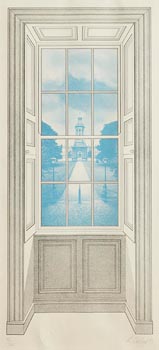 Robert Ballagh, View from the Examination Hall, Trinity College (1983) at Morgan O'Driscoll Art Auctions