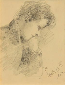 John Butler Yeats, Portrait of Jack Butler Yeats (1889) at Morgan O'Driscoll Art Auctions