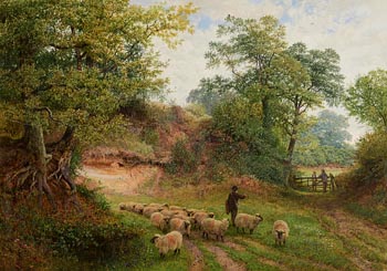 George Shalders, Through Woodland Pastures (1870) at Morgan O'Driscoll Art Auctions