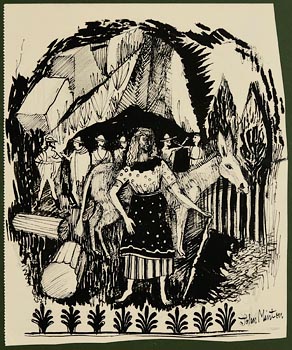 John Minton, Peasant with Donkey at Morgan O'Driscoll Art Auctions