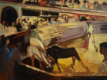 George F. Campbell, The Bullfight (c.1950-'55) at Morgan O'Driscoll Art Auctions