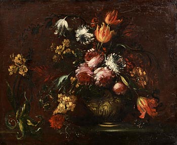 17th/18th Century Continental School, Still Life - Vase of Flowers at Morgan O'Driscoll Art Auctions