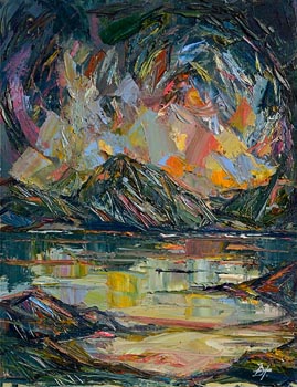 Douglas Hutton, Sunset, West Connemara (2022) at Morgan O'Driscoll Art Auctions