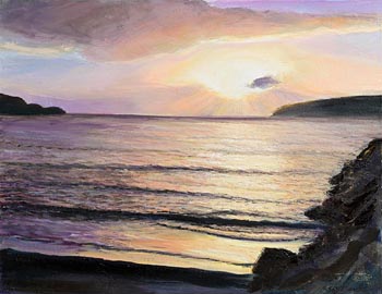 Jules Thomas, Sunset on Dough Bay, Barleycove at Morgan O'Driscoll Art Auctions