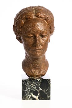 20th Century Irish School, Head of a Lady at Morgan O'Driscoll Art Auctions