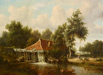 Pieter III Pietersz Barbiers, Watermill in Landscape at Morgan O'Driscoll Art Auctions