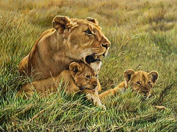 Alan M. Hunt, Mother and Cubs (2017) at Morgan O'Driscoll Art Auctions