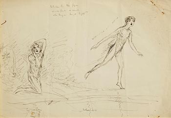 John Butler Yeats, Theatrical Scene at Morgan O'Driscoll Art Auctions