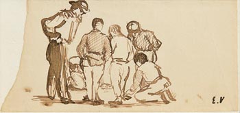 Jean douard Vuillard, Cinq Jeunes Gens (c.1888/89) at Morgan O'Driscoll Art Auctions