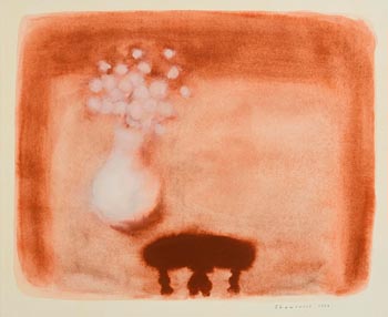 Neil Shawcross, Still Life - Flower and Chari (1987) at Morgan O'Driscoll Art Auctions