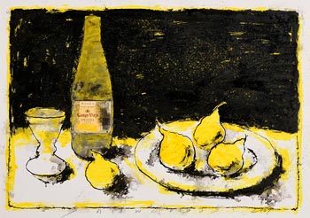 Neil Shawcross, Still Life - Fruit and Wine (2007) at Morgan O'Driscoll Art Auctions