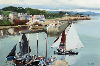Cecil Maguire, From the Roof Terrace, Roundstone at Morgan O'Driscoll Art Auctions
