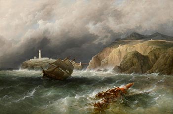 Rear Admiral Richard Brydges Beechey, South Stack Lighthouse Holyhead (1872) at Morgan O'Driscoll Art Auctions