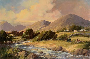 George K. Gillespie, Shimna River and Mournes, Co Down at Morgan O'Driscoll Art Auctions