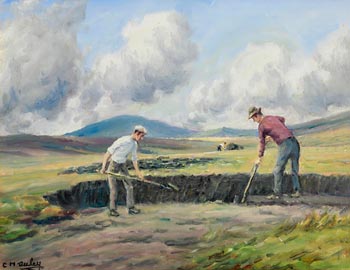 Charles J. McAuley, Cutting the Turf at Morgan O'Driscoll Art Auctions
