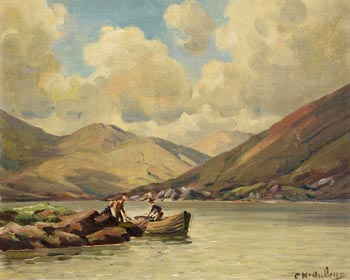 Charles J. McAuley, Fishermen, Co Galway at Morgan O'Driscoll Art Auctions
