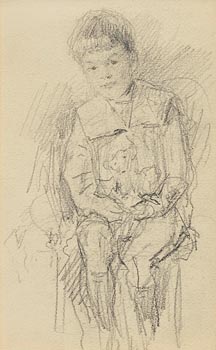 John Butler Yeats, Boy with Teddy at Morgan O'Driscoll Art Auctions