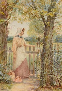 Helen Allingham, By the Gate at Morgan O'Driscoll Art Auctions