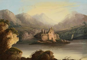 Thomas Walmsley, Mountainous Landscape with Lake and Castle at Morgan O'Driscoll Art Auctions