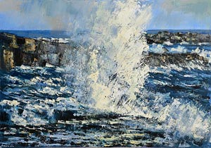 Henry Morgan, Crashing Wave, Doolin (2021) at Morgan O'Driscoll Art Auctions
