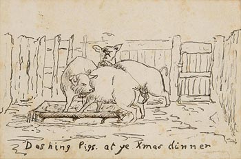Mildred Anne Butler, Doshing Pigs at ye Xmas Dinner at Morgan O'Driscoll Art Auctions