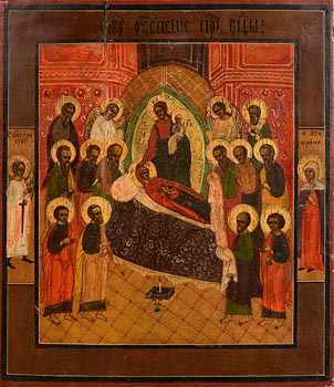 19th Century Russian Icon, Mother of God Surrounded by Saints at Morgan O'Driscoll Art Auctions