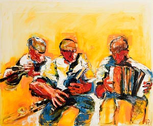 John B. Vallely, Three Musicians at Morgan O'Driscoll Art Auctions